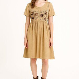 Vintage Soft Prairiecore Dress Size S Boho Cottagecore Romantic Natural